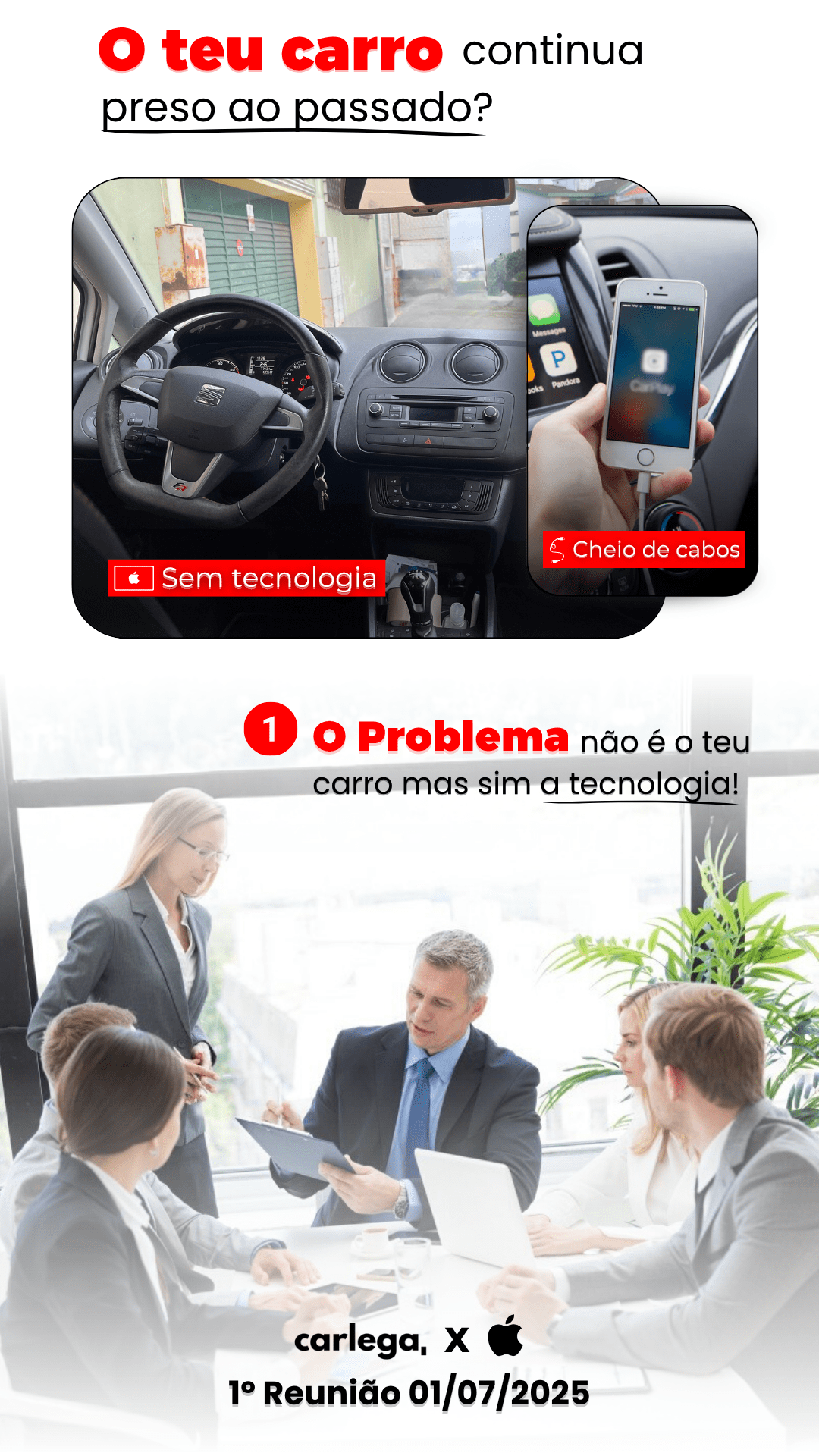 Primeiro passo do lançamento Carlega, versão alternativa