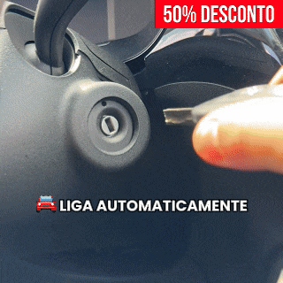 Chave a arrancar o carro; a Smart Box Carlega liga automaticamente