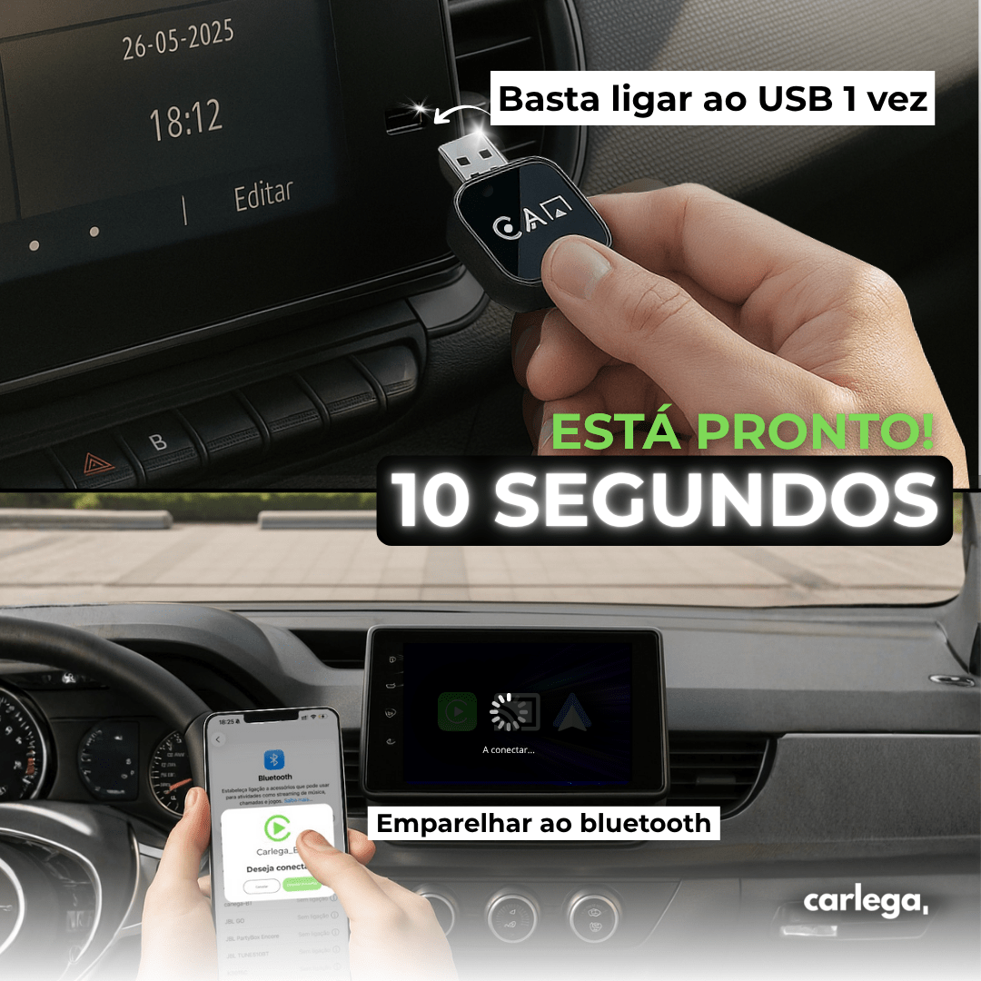Pen PRO - Espelhamento, CarPlay e AndroidAuto Adaptador Sem fios