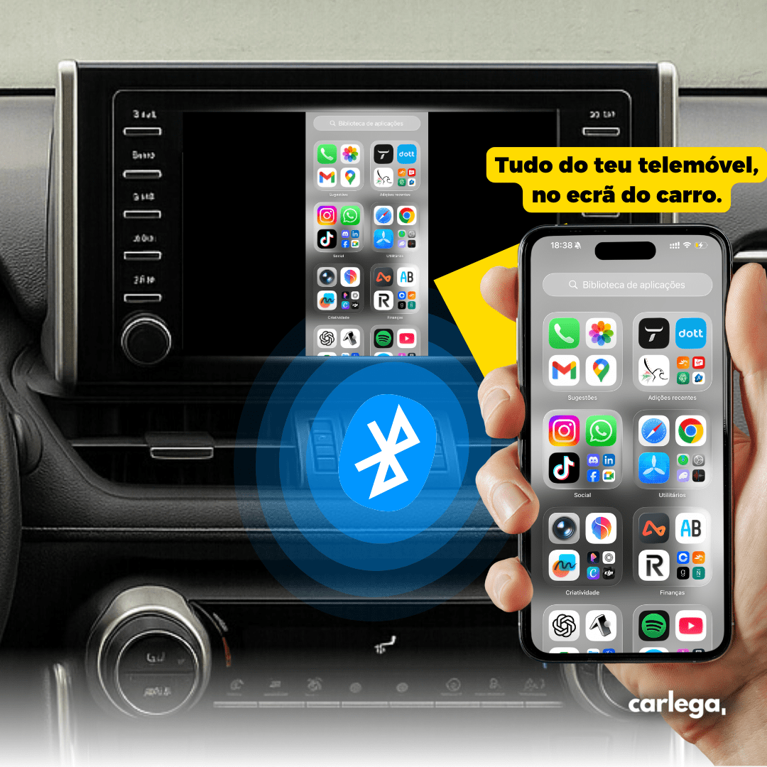 Pen PRO - Espelhamento, CarPlay e AndroidAuto Adaptador Sem fios