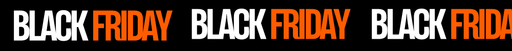 Faixa de Black Friday da Carlega a preto e laranja, versão alternativa