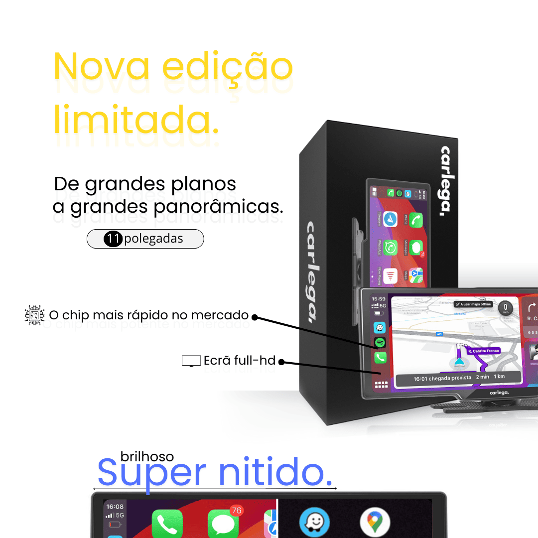 Nova edição limitada Carlega de 11 polegadas, com ecrã full-HD e o chip mais rápido do mercado