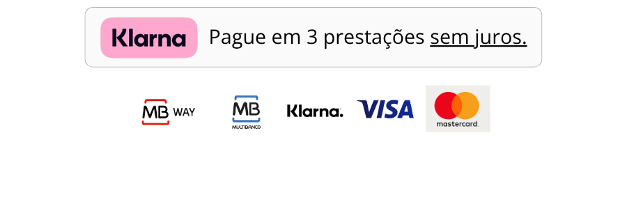 Formas de pagamento da Carlega: Klarna, MB Way, Multibanco, Visa e Mastercard, quarta versão