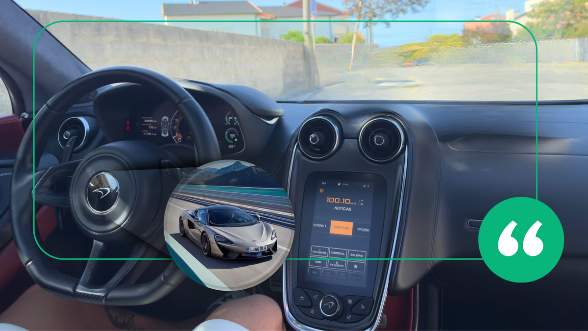 Interior de carro antes de instalar o ecrã Carlega, imagem de testemunho