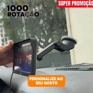 Suporte do Carlega X a rodar 1000 graus sobre o tablier, para personalizar a posição do ecrã