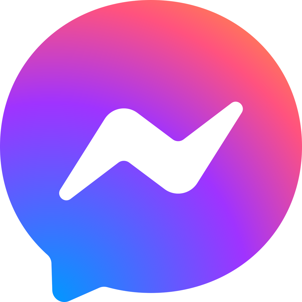 Logótipo do Facebook Messenger, uma das aplicações compatíveis com o Carlega