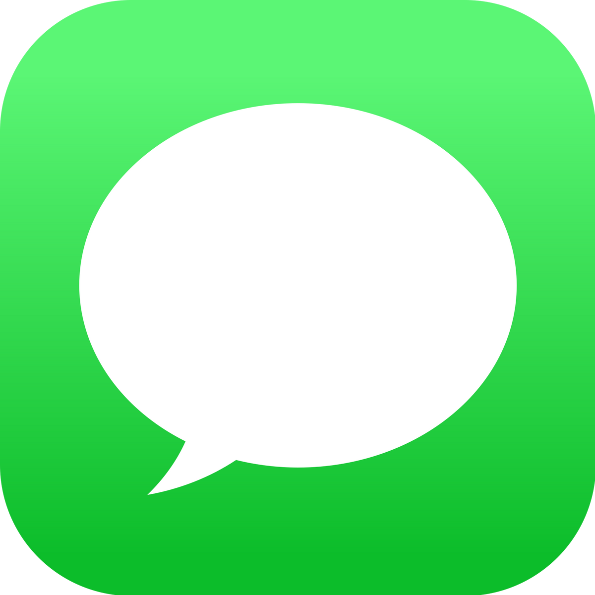Logótipo das Mensagens da Apple, uma das aplicações compatíveis com o Carlega