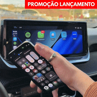 Telemóvel espelhado no ecrã do carro através da Pen PRO Carlega