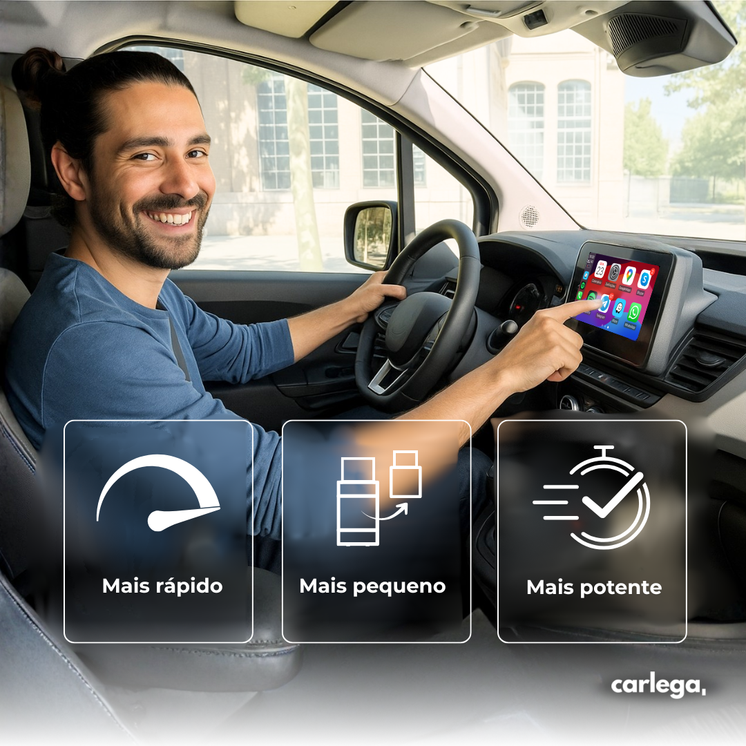 Condutor a usar a Pen PRO Carlega, mais rápida, mais pequena e mais potente