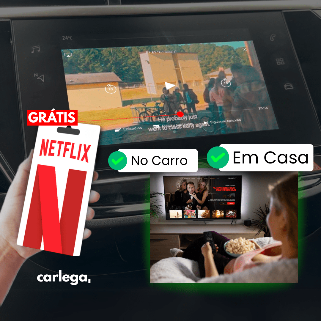 Oferta Netflix grátis com a Smart Box Carlega, para usar no carro e em casa